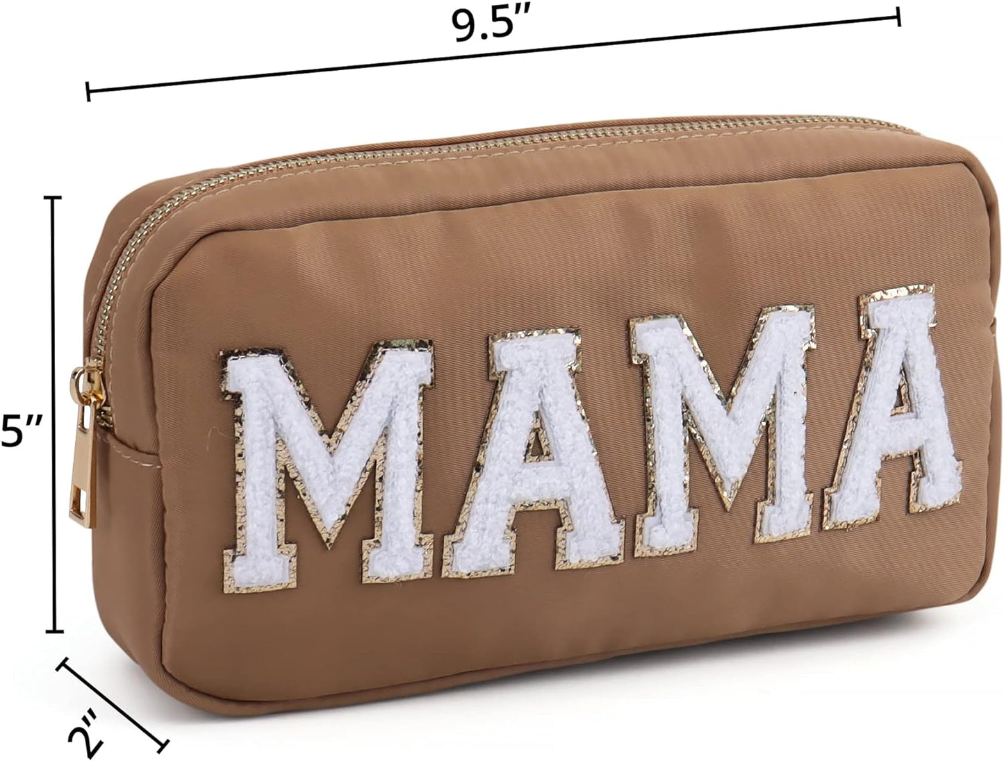 MAMA Nylon Pouch-Brown